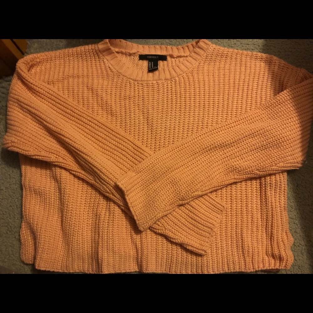 Pink Cropped Sweater